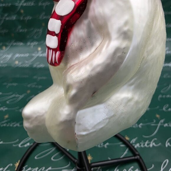 Kurt Adler Polonaise Coca-Cola Polar Bear Glass Christmas Ornament - Picture 2 of 8